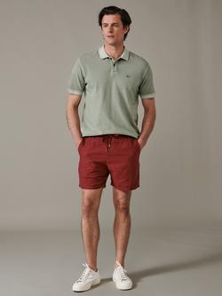 Aubin Whithorn Linen Cotton Blend Shorts - view 2, Russet