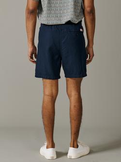 Aubin Whithorn Linen Cotton Blend Shorts - view 2, Navy