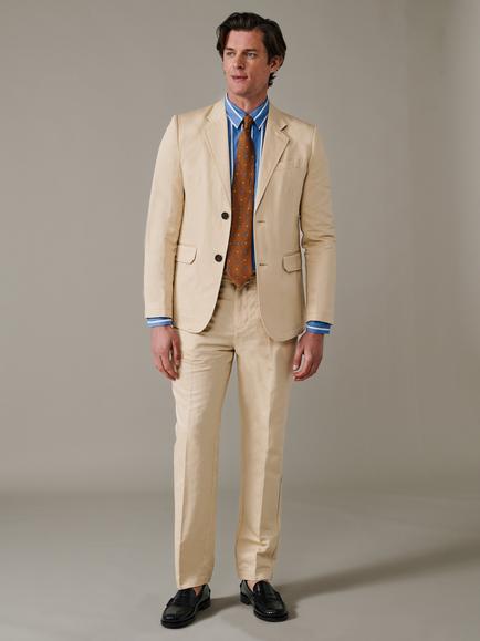 Aubin Pasmore Tailored Fit Linen Blend Suit Jacket, Sand - view 2, Sand
