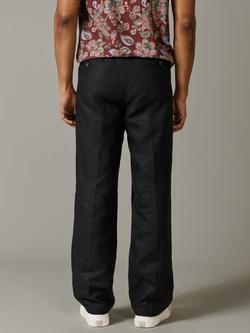 Aubin Belvedere Linen Tailored Trousers, Black - view 2, Black