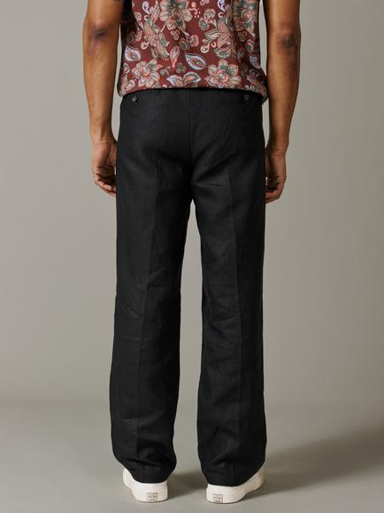 Aubin Belvedere Linen Suit Trousers - view 2, Black