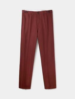 Aubin Pasmore Tailored Fit Linen Blend Suit Trousers, Brown - view 2, Brown