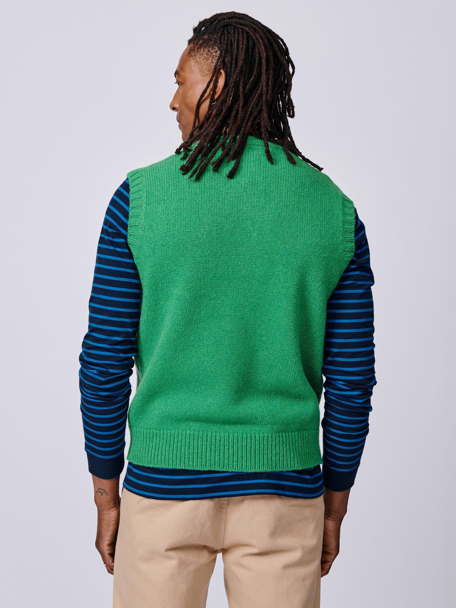 Product image 2 of 5, which shows Aubin Baldwin Merino Wool Tank Top, Green, S