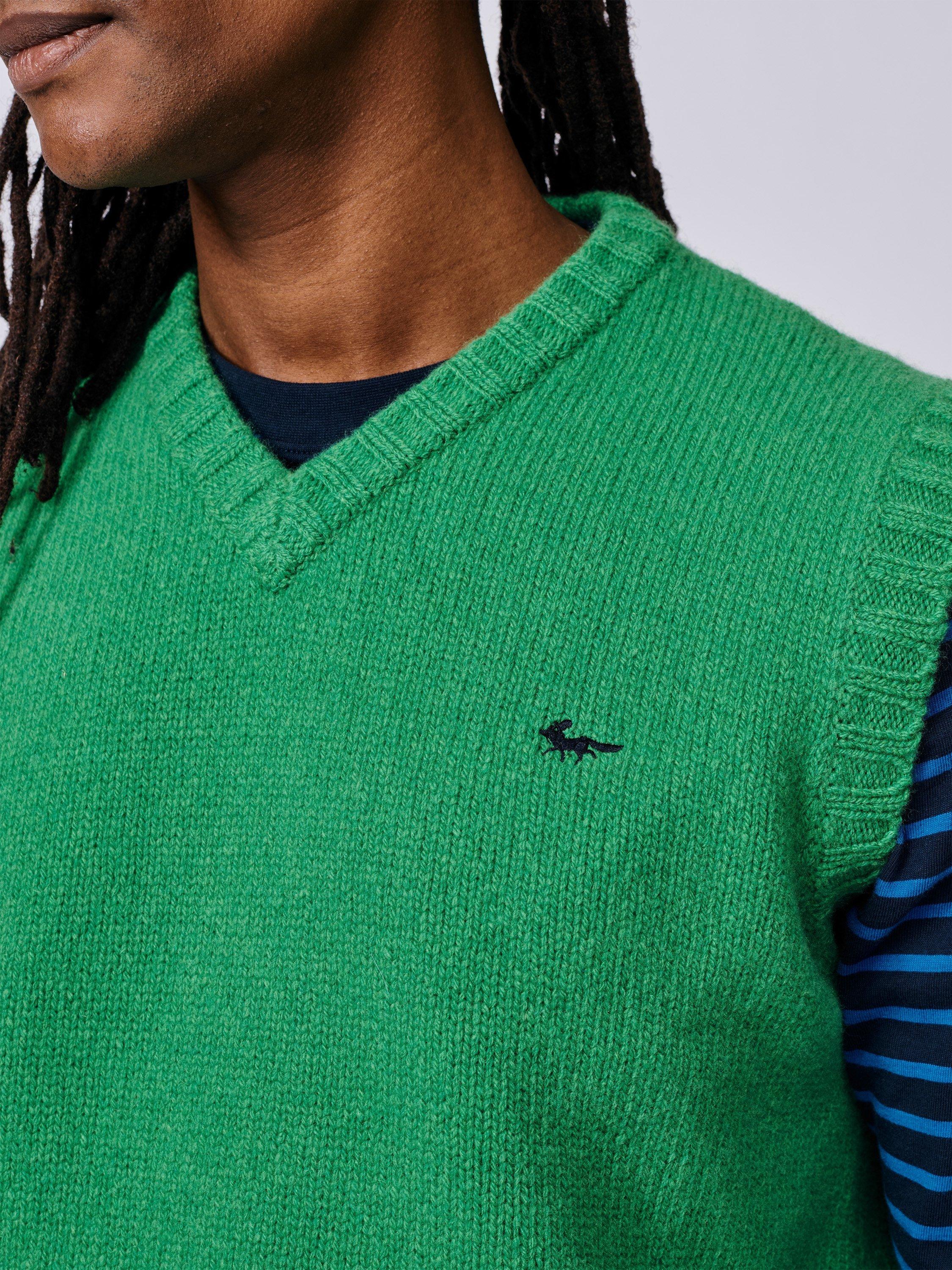 Product image 4 of 5, which shows Aubin Baldwin Merino Wool Tank Top, Green, S