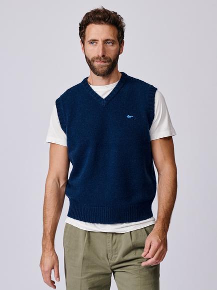 Aubin Baldwin Merino Wool Tank Top, Navy