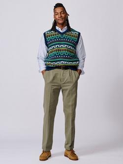 Aubin Beechway Fair Isle Merino Wool Tank Top, Blue/Multi - view 2, Blue/Multi