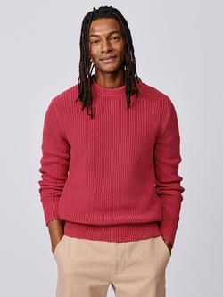 Aubin Martin Rib Knit Crew Neck Jumper, Pink