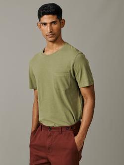 Aubin Aldam Cotton Blend T-Shirt, Khaki
