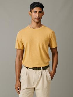 Aubin Aldam Cotton Blend T-Shirt, Yellow