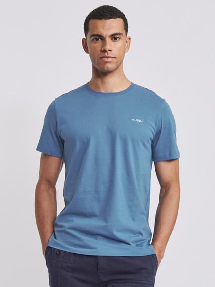 Aubin Appledore Cotton T-Shirt, China Blue