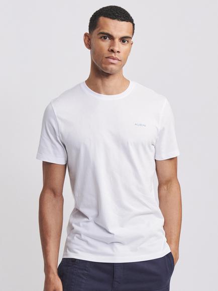 Aubin Appledore Cotton T-Shirt, Optic White