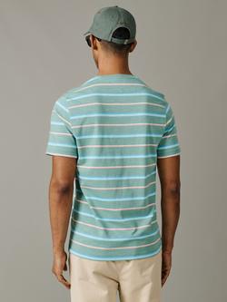 Aubin Berkeley Stripe Cotton T-Shirt - view 2, Green/Multi