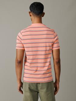Aubin Berkeley Stripe Cotton T-Shirt - view 2, Peach/Multi