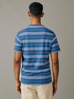 Aubin Berkeley Stripe Cotton T-Shirt - view 2, Red/Blue