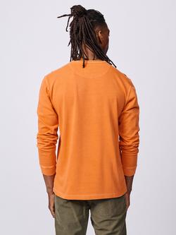 Aubin George Cotton Regular Fit Long Sleeve T-Shirt - view 2, Orange