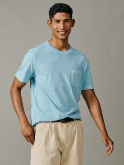 Aubin Hareby Cotton T-Shirt, Aqua, Aqua