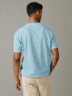 Aubin Hareby Cotton T-Shirt, Aqua - view 2, Aqua