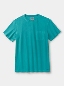 Aubin Hareby Crew Neck Cotton T-Shirt, Jade, Jade