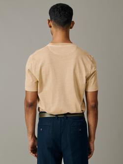Aubin Hareby Garment Dyed Cotton T-Shirt - view 2, Washed Sand