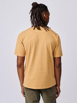 Aubin Newburgh Relaxed Cotton T-Shirt, Washed Gold - view 2, Washed Gold