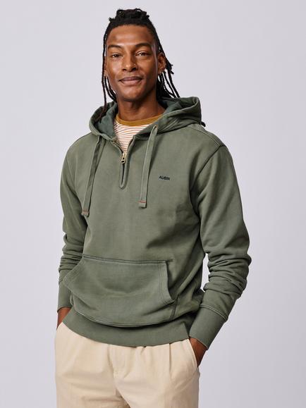 Aubin Baildon Cotton Hoodie, Khaki, Khaki