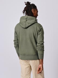 Aubin Baildon Cotton Hoodie, Khaki - view 2, Khaki