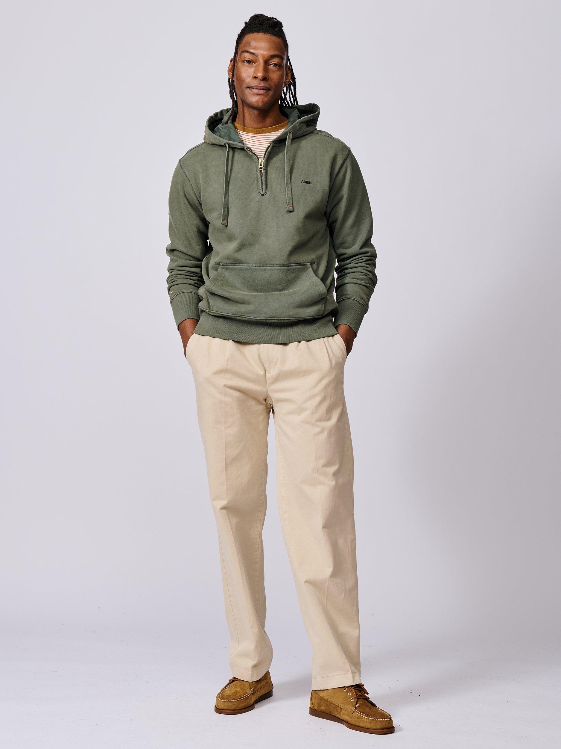 Product image 3 of 6, which shows Aubin Baildon Cotton Hoodie, Khaki, S