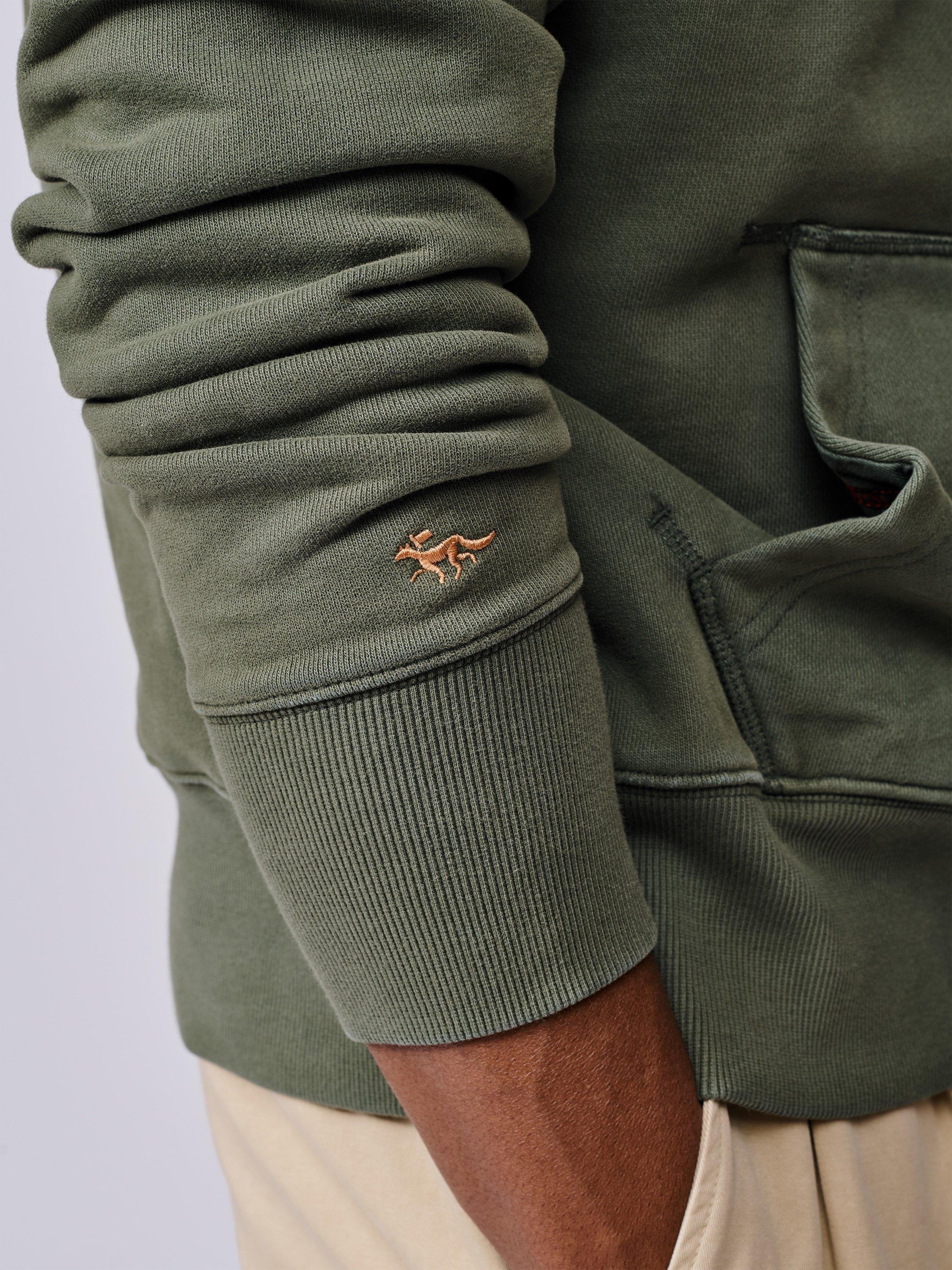 Product image 4 of 6, which shows Aubin Baildon Cotton Hoodie, Khaki, S