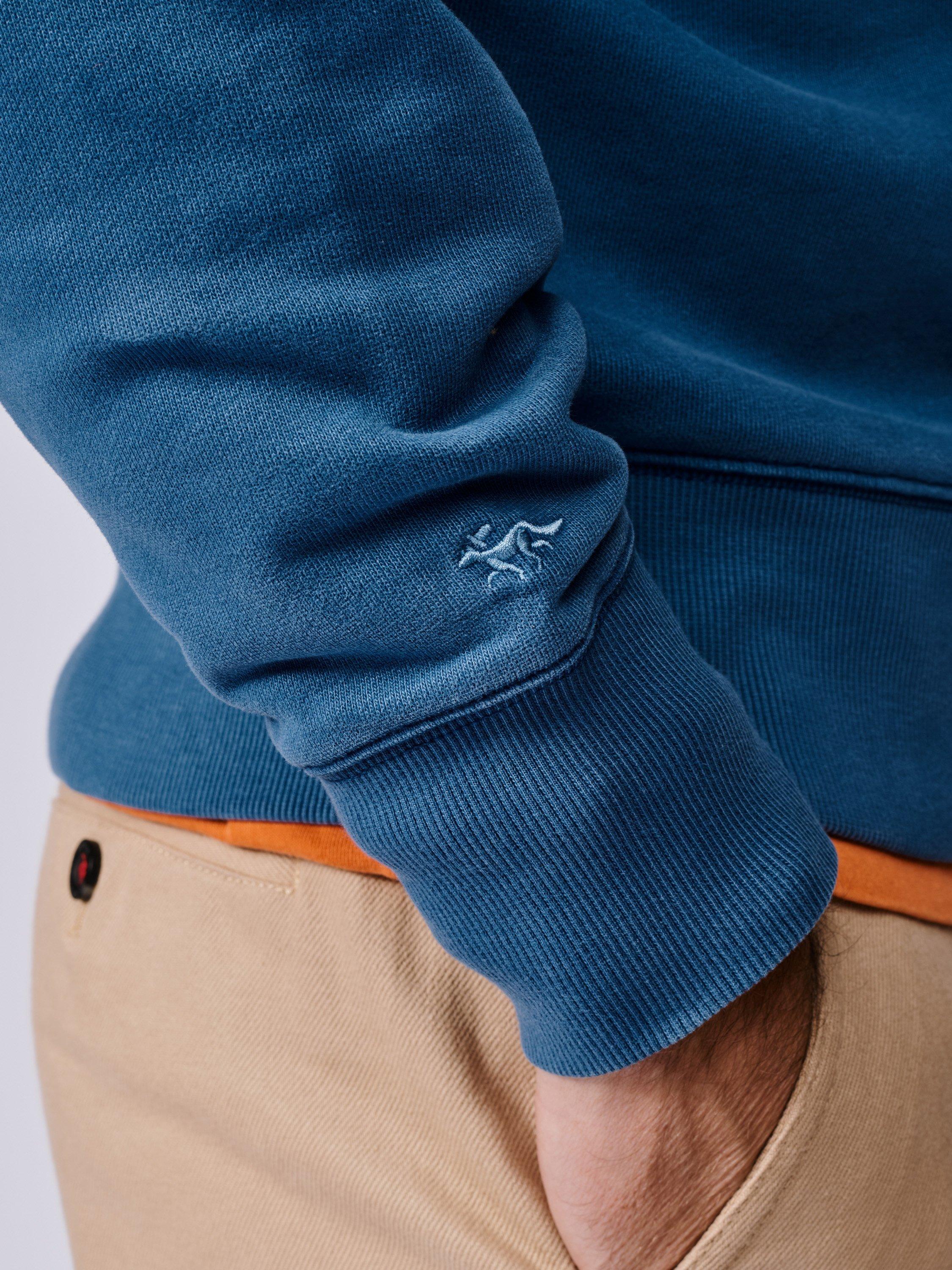 Product image 5 of 6, which shows Aubin Brandon Cotton Sweatshirt, Washed Cobalt, XS