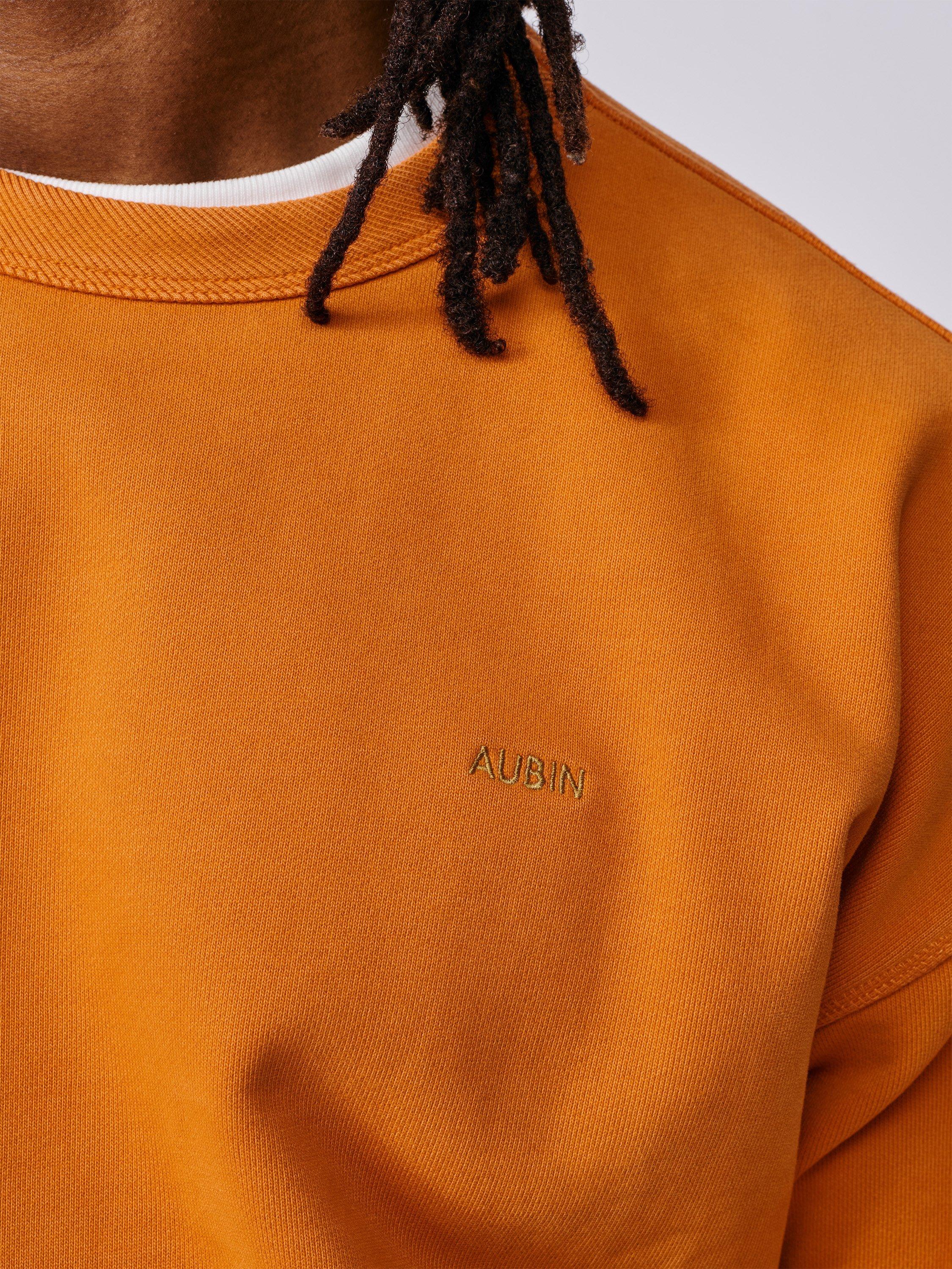 Product image 4 of 6, which shows Aubin Brandon Cotton Sweatshirt, Washed Orange, XS