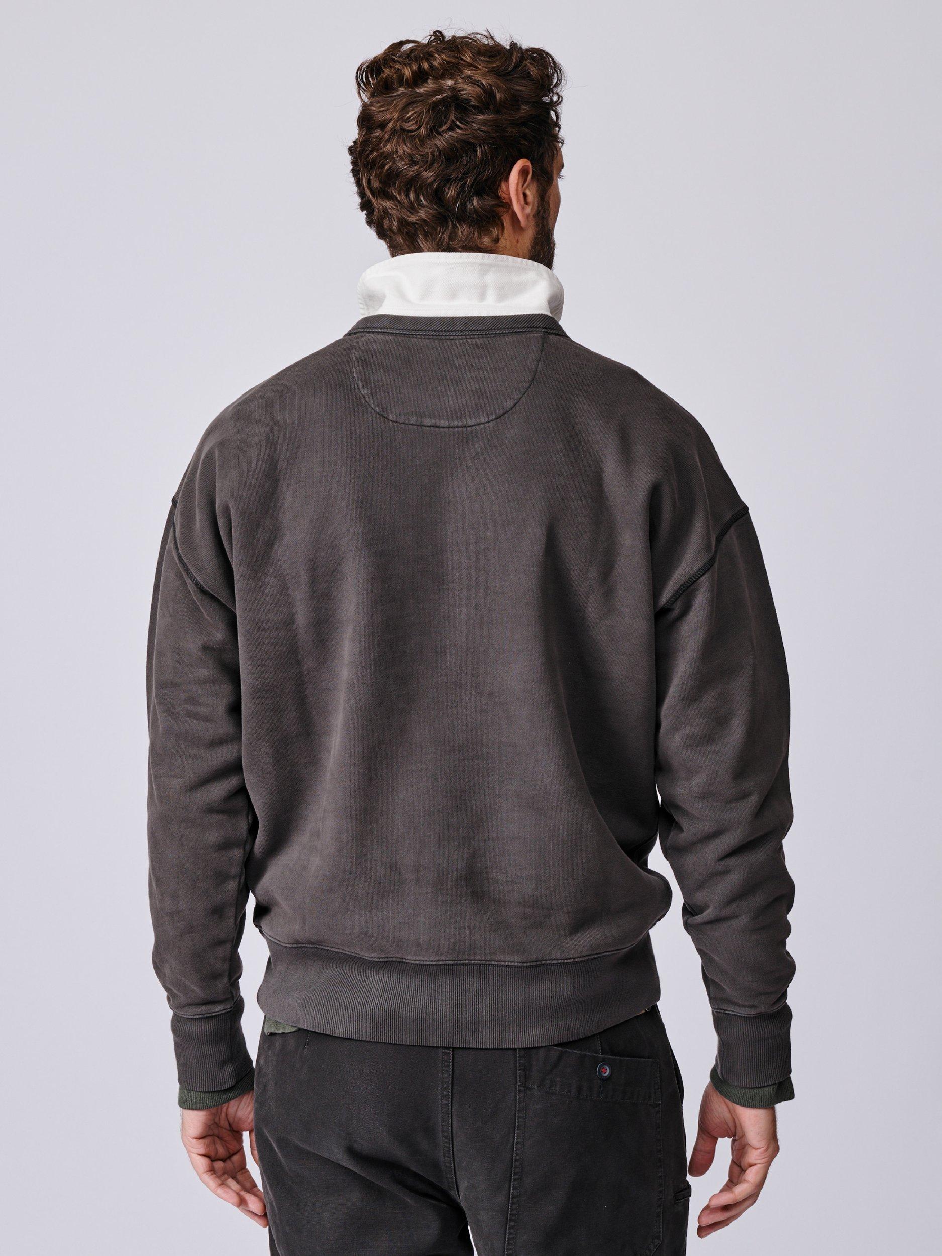 Product image 2 of 7, which shows Aubin Brandon Cotton Sweatshirt, Washed Black, XS