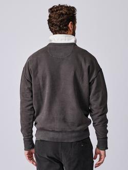 Aubin Brandon Cotton Sweatshirt - view 2, Washed Black