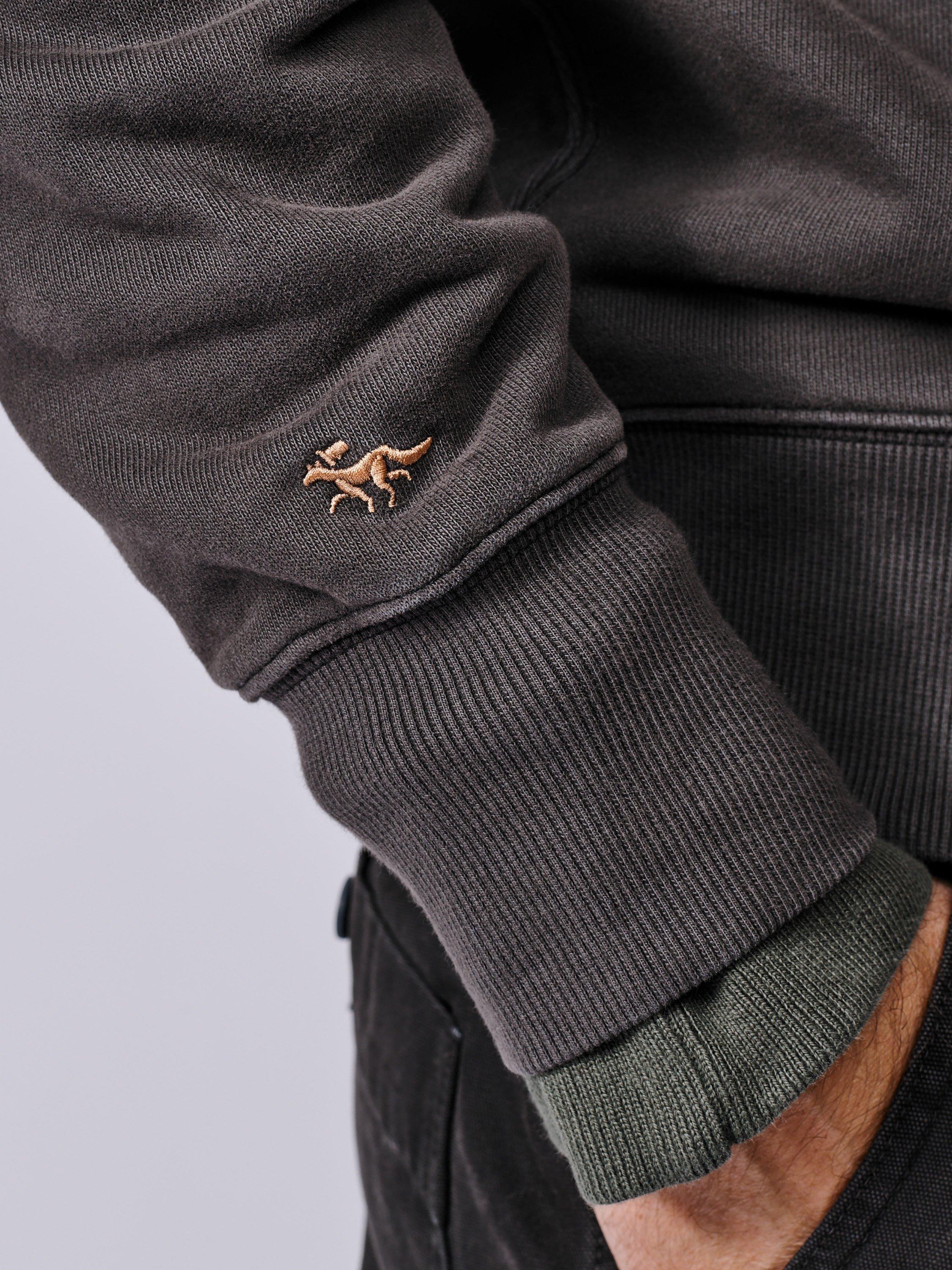 Product image 6 of 7, which shows Aubin Brandon Cotton Sweatshirt, Washed Black, XS