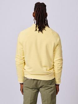 Aubin Garsdale Crew Neck Slub Cotton Sweatshirt, Yellow - view 2, Yellow