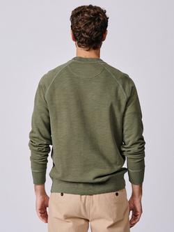 Aubin Garsdale Crew Neck Slub Cotton Sweatshirt - view 2, Khaki