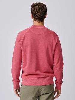 Aubin Garsdale Crew Neck Slub Cotton Sweatshirt - view 2, Raspberry