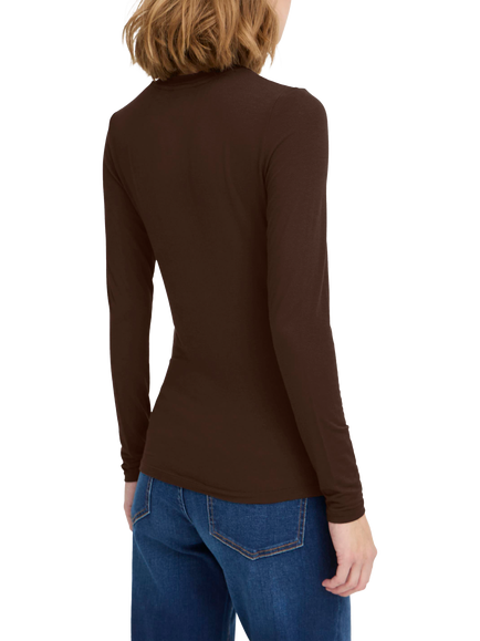 ICHI Iphiluca Long Sleeve T-Shirt, Coffee Bean - view 2, Coffee Bean
