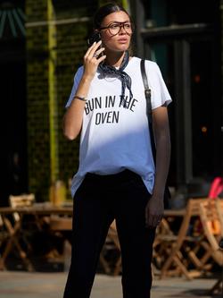 Isabella Oliver Viola Bun In The Oven Maternity T-Shirt, Pure White, Pure White