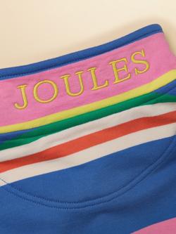 Joules Kids' Alfie Quarter Zip Sweatshirt, Multi - view 2, Multi