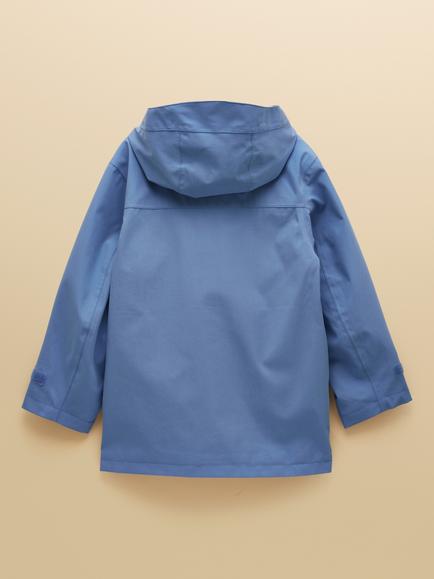 Joules Kids' Portwell Waterproof Hooded Raincoat - view 2, Blue