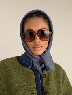 Baukjen Niamh Wool Rich Triangle Scarf, Grey Marl - view 2, Grey Marl