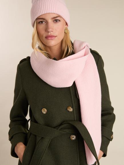 Baukjen Laura Wool Rich Scarf, Powder Pink - view 2, Powder Pink