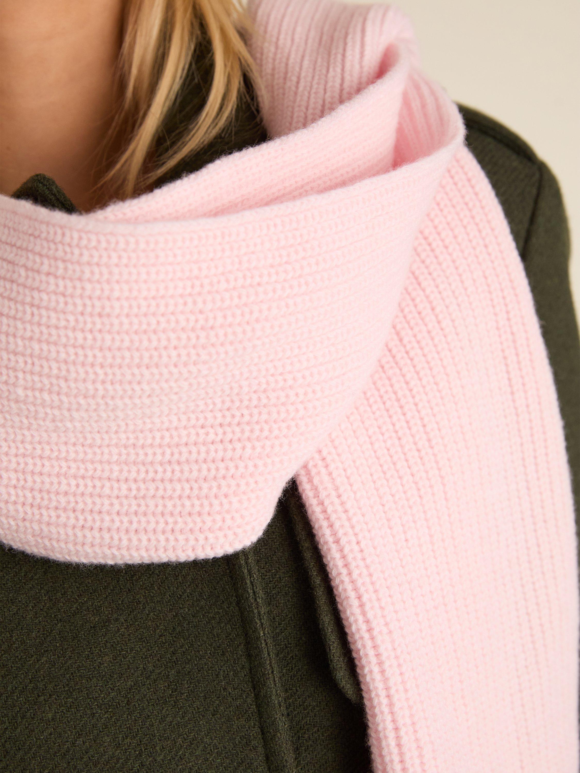 Product image 6 of 6, which shows Baukjen Laura Wool Rich Scarf, Powder Pink, One Size