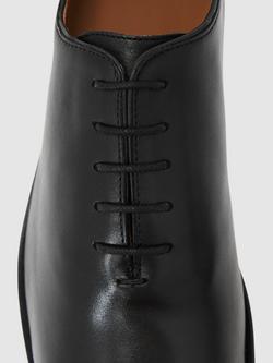Reiss Mead Leather Lace Up Oxford Shoes, Black - view 2, Black