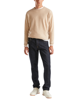 Benetton Cashmere Jersey Crew Neck Jumper - view 2, Beige