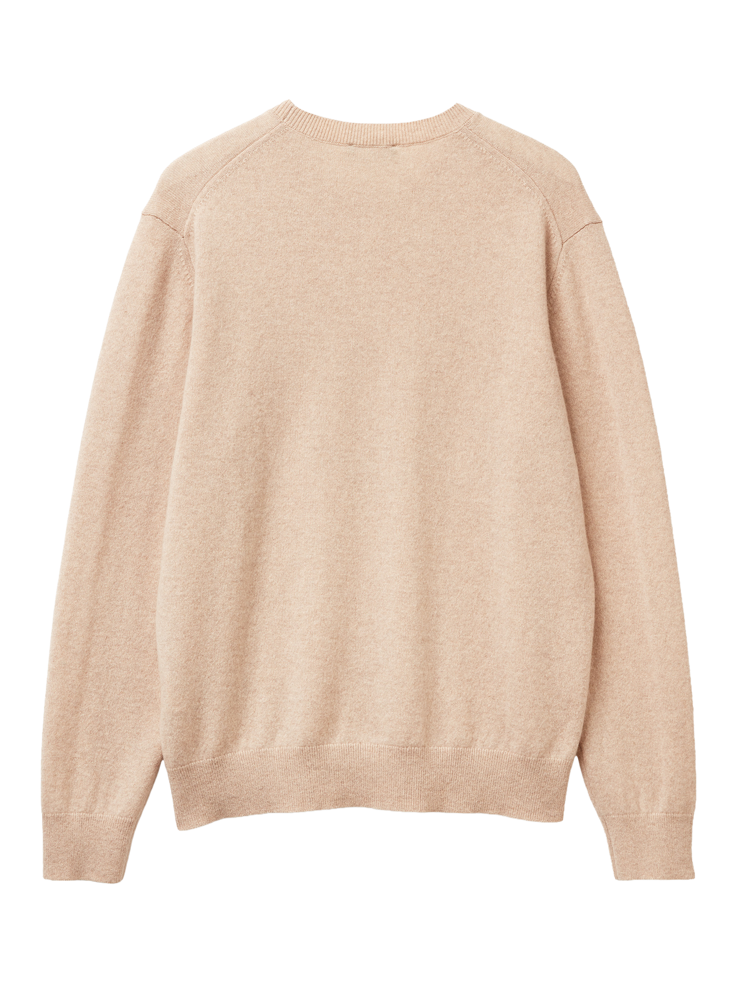 Product image 4 of 5, which shows Benetton Cashmere Crew Neck Jumper, Beige, S