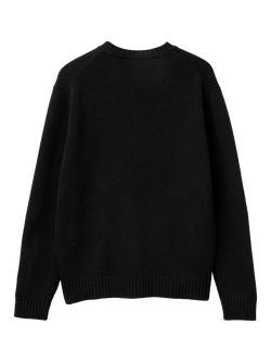 Benetton Wool Blend Crew Neck Jumper - view 2, Black