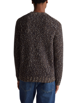 Benetton Mouliné Yarn Knit Jumper, Brown - view 2, Brown