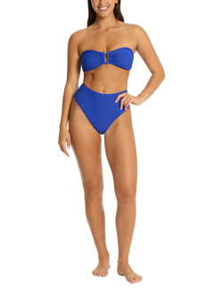 Sea Level Spinnaker U-Bar Bandeau Bikini Top, Cobalt, Cobalt
