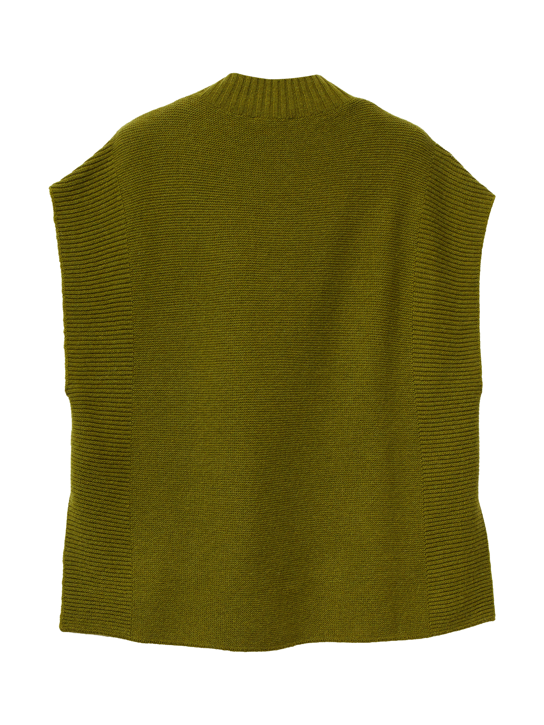 Product image 2 of 3, which shows Benetton Knitted Wool Rich Turtleneck Top, Green, S
